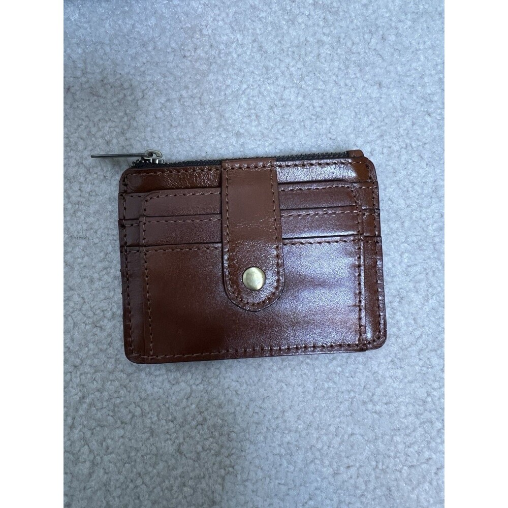 Patricia Nash Tan Leather Flap Satchel Cross Body Purse & Matching Card Wallet - Picture 11 of 16